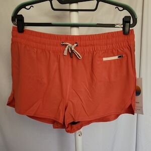 Vuori Orange Athletic Shorts Lightweight Elastic Waist